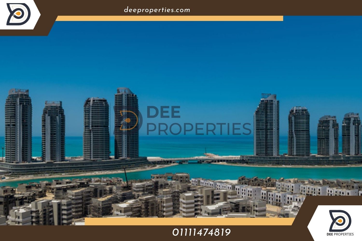 Apartments for sale in Beachfront tower New Alamein  with a 5% down payment